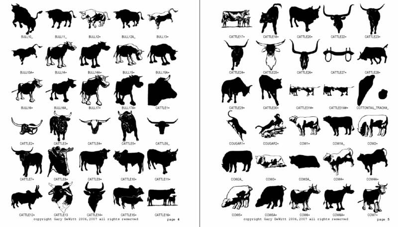 silhouettes of animals. Animal Graphics for Metal