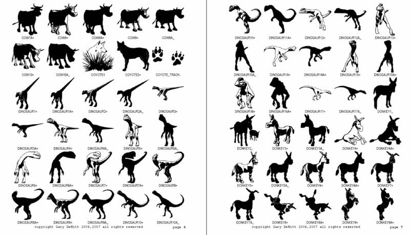 silhouettes of animals. Animal Graphics for Metal